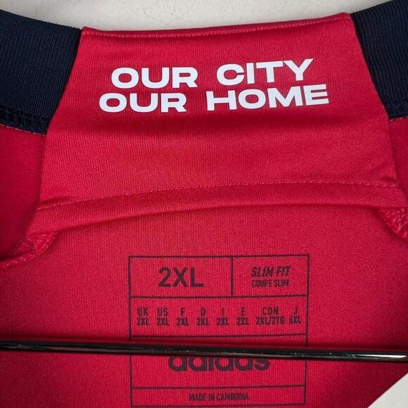 NWT Adidas 22/23/24 MLS  St Louis City SC Red Blank Jersey Size Mens 2XL - Picture 7 of 9